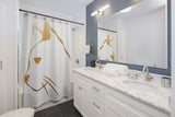 Gold Cat Shower Curtain