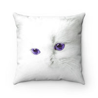 Amethyst Eyes Faux Suede Square Pillow