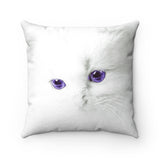Amethyst Eyes Faux Suede Square Pillow