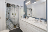 Curious Cat Shower Curtain