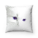 Amethyst Eyes Faux Suede Square Pillow