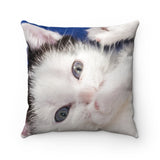 Baby Cat Faux Suede Square Pillow