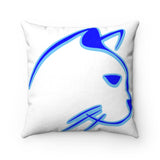 Blue Cat Faux Suede Square Pillow