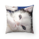 Baby Cat Faux Suede Square Pillow