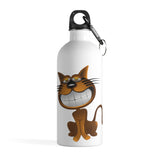 Grinning Cat Stainless Steel Water Bottle