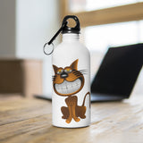 Grinning Cat Stainless Steel Water Bottle