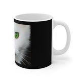 Emerald Eyes Cat Mug