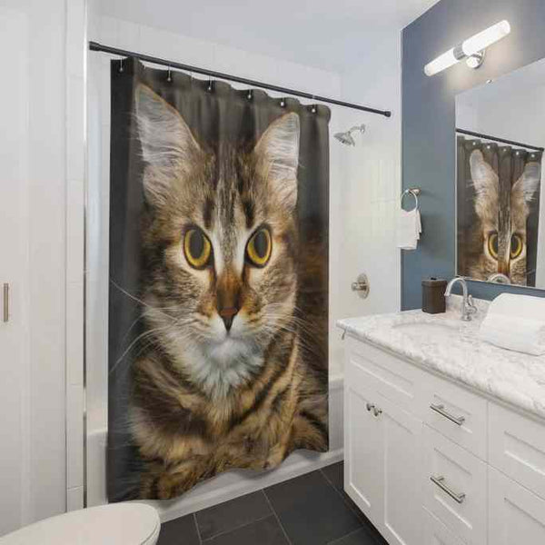 Mysterious Cat Shower Curtain   (Was $69.88 Save 20%)